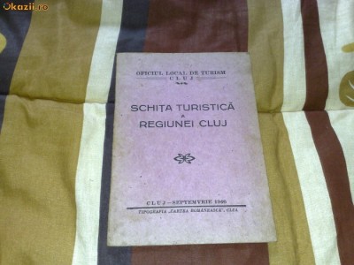 Schita turistica a regiunei Cluj - 1946 - brosura foto
