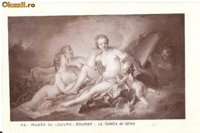 T FOTO 13 Romantica -Nuduri -Musee du Louvre -Boucher-La Toilette de Venus -adresata Domnisoarei doctor Lucia Borcea din Iasi -antebelica foto