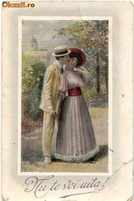 T FOTO 04 Romantica -Indragostiti -Nu te voi uita! -circulata de la Galati la Braila , in 1910 foto
