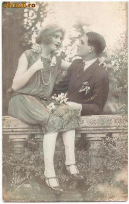 T FOTO 75 Romantica -Indragostiti -circulata 1 iulie 1928 de la Ghecet, stampila Braila, la Mariora Popa , Slep S.R.D. 39 Cerna-Voda(Cenavoda) foto
