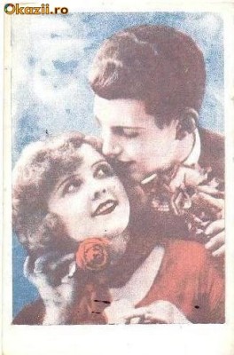 T FOTO 100 Romantica-Indragostiti-Ghici de la cine? 1946,D-rei Veta Enache,Berceni,Prahova -st. Frontul plugarilor -par.Romano Americana,Teleajen foto