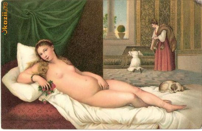 T FOTO 84 Romantica -Venere Coricata -Tiziano Vecelli -Firenze -tanara nud -superba -interesanta pentru reproducerea intr-un tablou foto