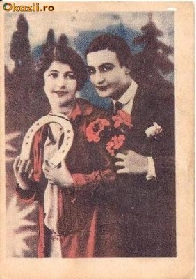 U FOTO 01 Romantica -Indragostiti -foto ce desemna regina balului -Amintire (Albulescu?) 22 III 1947, D-rei Elisaveta Enache, Berceni foto