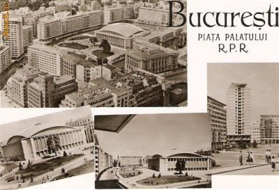 R 9334 Republica Populara Romana bucuresti piata palatului circulata foto