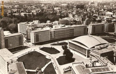 R 9341 Republica Populara Romana bucuresti constructii noi in piata palatului necirculata foto