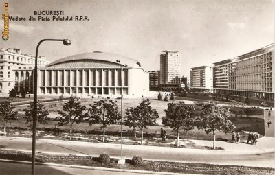R 9339 Republica Populara Romana bucuresti vedere din piata palatului ecirculata foto
