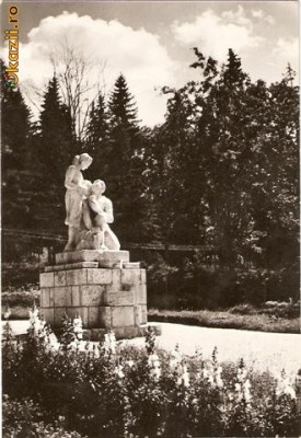 R 9291 Republica Populara Romana Borsec vedere din parc necirculata foto