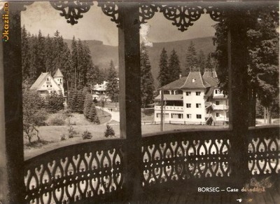 R 9289 Republica Populara Romana Borsec case de odihna circulata foto