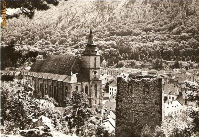 R 9317 Republica Populara Romana Brasov Biserica Neagra circulata foto