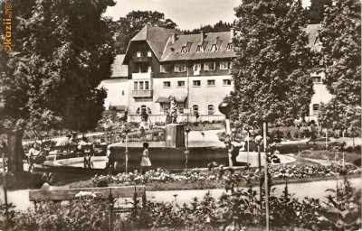 R 9286 Republica Populara Romana Borsec vedere din parc circulata foto