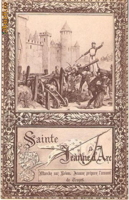 V FOTO 74 Ioana d`Arc -,,Sainte Jeanne d`Arc&amp;quot; -interesanta -sepia -interbelica -Paris foto