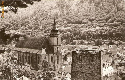 R 9321 Republica Populara Romana Brasov Biserica Neagra orasul Stalin circulata foto