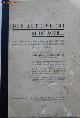 Ghermanescu, Din alte vremi si de acum, anecdote, povestiri, 1934, editia 1 foto