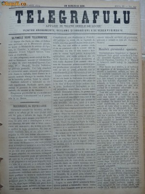 Ziarul Telegrafulu , 15 februarie 1873 foto