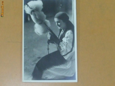 Carte Postala Taranca din Sibiu cu furca si fuiorul 1937 foto