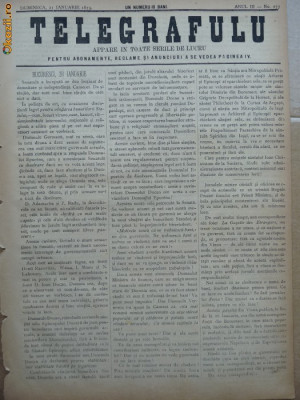 Ziarul Telegrafulu , 21 ianuarie 1873 foto