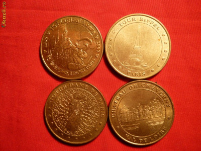 Set 4 Medalii FRANTA din Seria - Monnais de Paris foto