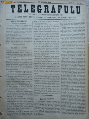 Ziarul Telegrafulu , 9 ianuarie 1873 foto