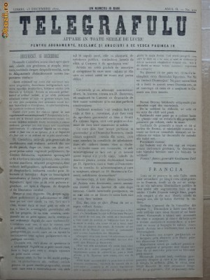 Ziarul Telegrafulu , 15 decembrie 1872 foto