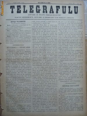 Ziarul Telegrafulu , 8 Februarie 1873 foto