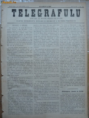 Ziarul Telegrafulu , 10 ianuarie 1873 foto