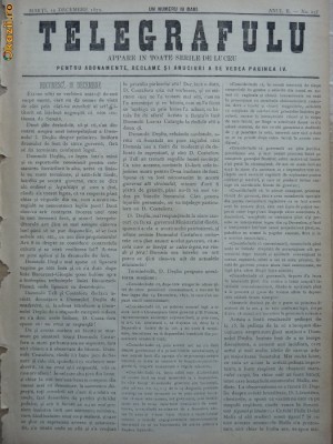 Ziarul Telegrafulu , 19 decembrie 1872 foto