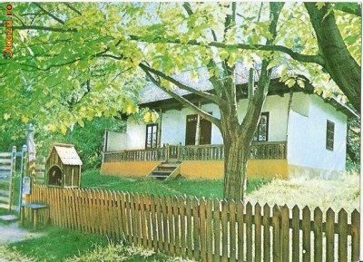 CP195-51 Casa din Nereju Mic, com. Nereju,Jud Vrancea -Muzeul satului(Bucuresti) - carte postala, necirculata -starea care se vede foto