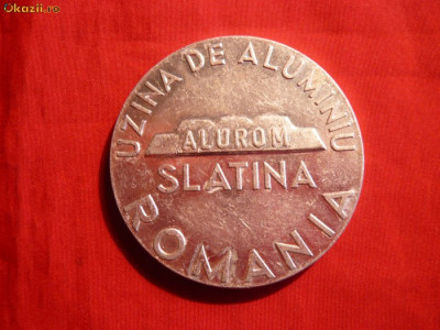 Placheta - Uzina ALUROM SLATINA -aluminiu , d=6 cm foto