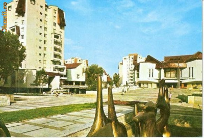 CP195-77 Tirgu Mures, Piata Teatrului - carte postala, necirculata -starea care se vede foto