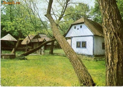 CP195-53 Casa din satul Cimpanii de Sus, com.Campani, jud Bihor -Muzeul satului(Bucuresti) - carte postala, necirculata -starea care se vede foto