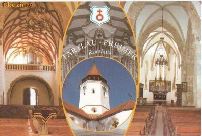 CP195-64 Cetatea si Biserica Evanghelica-Saseasca C.A. Prejmer -Brasov - carte postala, necirculata -starea care se vede foto