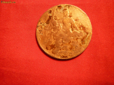 5 cent Franta ,1907 ,bronz ,cal. slaba ,d=2,5cm. foto