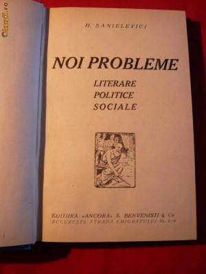 H.Sanielevici - Noi Probleme Literare,Pol.,Soc.1927 -I Ed. foto