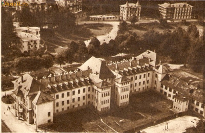 R 9072 Republica Populara Romana Slanic Moldova vedere spre sanatoriul balnear circulata foto