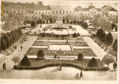 R 9055 Republica Populara Romana Satu Mare Parcul Libertatii circulata foto