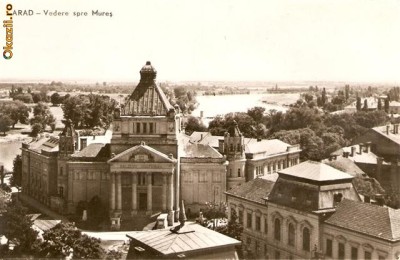 R 9212 Republica Populara Romana Arad vedere spre mures necirculata foto