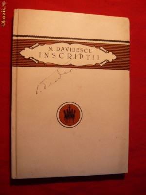 N.DAVIDESCU - INSCRIPTII - Ed.aII a 1922 foto