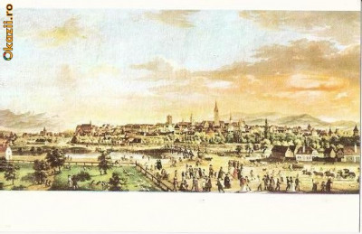 CP197-14 Muzeul Brukenthal, Sibiu -Franz NeuhauserC.E.-Vedere generala a orasului Sibiu -carte postala, necirculata -starea care se vede foto