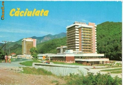 CP197-04 Caciulata-Hotelurile ,,Caciulata&amp;quot; si ,,Cozia&amp;quot; -scrisa 1982 -carte postala, necirculata -starea care se vede foto