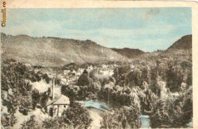 R 9154 Republica Populara Romana vedere genrala Olanesti timbru tiparit circulata foto