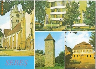 CP198-92 Sebes -carte postala, circulata 1982 -starea care se vede foto
