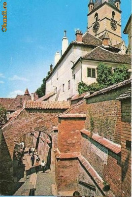 CP198-31 Sibiu -Pasajul scarilor -carte postala, necirculata -starea care se vede foto