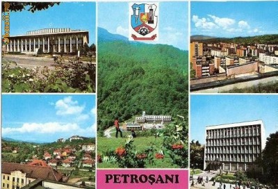 CP198-34 Petrosani(stema) -carte postala, necirculata -starea care se vede foto