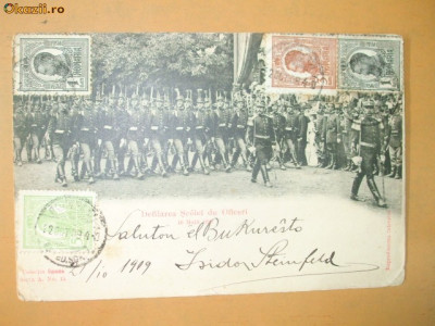 Carte Postala Defilarea Scolii de ofiteri 10 Mai 1899 foto