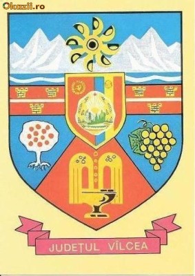 CP198-12 Stema Judetului Valcea -carte postala, necirculata -starea care se vede foto