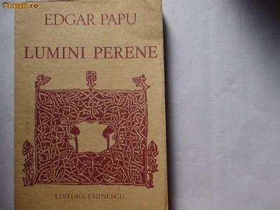 Edgar Papu - Lumini perene foto