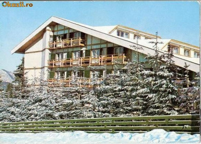 CP199-33 Predeal -Hotel ,,Predeal&amp;quot; -carte postala, circulata 1974 -starea care se vede foto