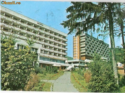 CP199-78 Caciulata. Complexul sanatorial -carte postala, circulata 1979 -starea care se vede foto