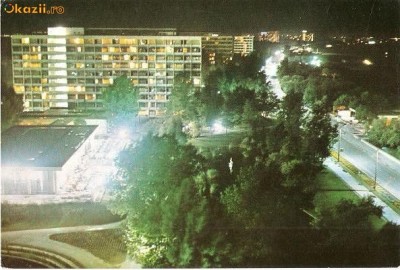 CP200-45 Mamaia -Faleza noaptea -carte postala, circulata 1981 -starea care se vede foto