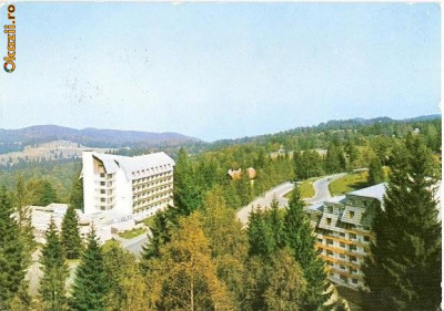 CP201-53 Poiana Brasov. Hotel ,,Soimul&amp;quot; -carte postala, circulata 1979 -starea care se vede foto